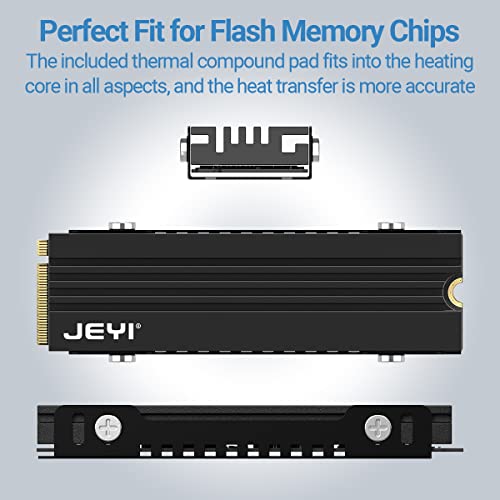 Jeyi M.2 Heatsink For Ps5 / Matx/Miniatx, Ultra Slim 7Mm Height Low Profile Aluminum Convective Nvme Heatsink, Passive Heat Sinks With Fins, Finscold 007-2-Pack #TOP3