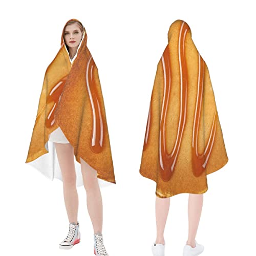 Touchish Honey Pancakes Funny Blanket Novelty Realistic Food Throws Soft Cozy Flannel Round For Nap, Home Decor, Party. Kids Child Gift 60X60 In For Medium #TOP6