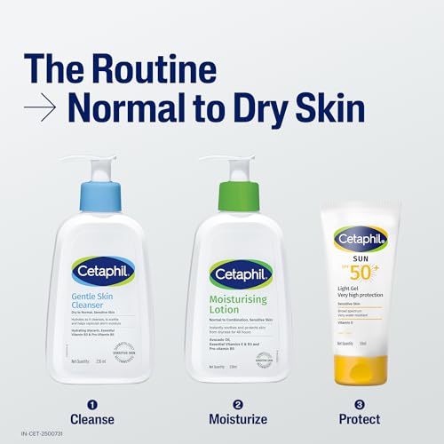Image of Cetaphil Moisturising Lotion 118 ml for Dry to Normal & Sensitive Skin | 48H Hydration with Niacinamide, Panthenol & Glycerin | Fragrance-Free, Non-Greasy, Dermatologist Recommended, For Face and Body