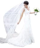 EllieHouse Womens 2 Tier Cathedral Wedding Bridal Veil E22 Ivory