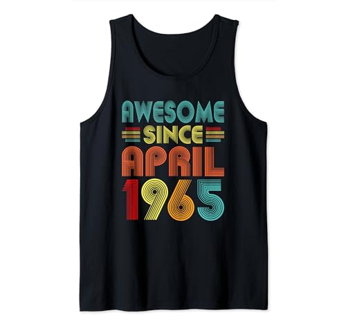 Awesome Since April 1965 Birth Of Birthday 1965 Vintage Idea Canotta