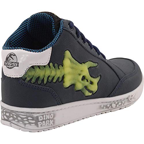 Bota Dinossauro Park Tenis Vissi Dino Fossil Triceraptor Infantil + Brinde - Azul 31