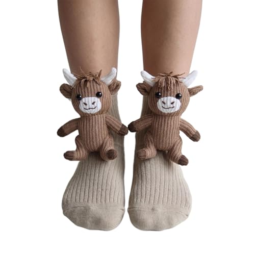 Image of Kid's 3D Animal Anti Slip Floor Socks | Cute, Creative Gifts，Hugging Design,Fun Holiday Gift