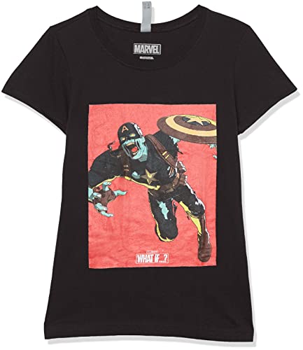 T-shirt Marvel Girl imprimé noir vêtement coton fille taille S