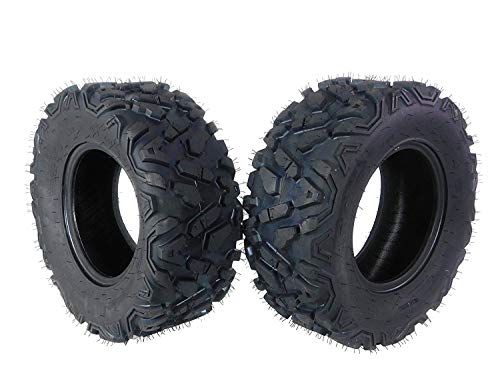 Set of 2 ATV/UTV Tires 25x10-12 Rear 6PR For 2007–2010 4x4 Yamaha GRIZZLY