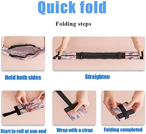 NA 2 Pcs Foldable Shopping Bag Washable Grocery Bag Travel in A One-Shoulder Portable Bag for Buy Vegetables, Shopping, Travel, Pink, L