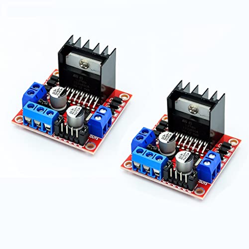 WWZMDiB 2pcs L298N(Original Chip) Motor Drive Controller Board Module Dual H Bridge DC Stepper for Arduino Smart Car Power UNO MEGA R3 Mega 2560