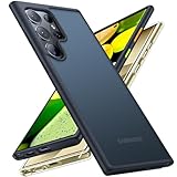 TORRAS Shockproof Designed for Samsung Galaxy S24 Ultra Case 6.8'',12FT Military Grade Drop Tested, Protective Hard Semi-Clear Matte Back & Soft Edge Slim Galaxy S24 Ultra Case Guardian Series, Black