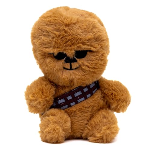 Buckle-Down Star Wars Quietschendes Plüsch-Hundespielzeug für große, mittelgroße und kleine Hunde, Chibi Chewbacca, sitzende Pose, 11,4 x 15,2 cm