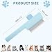 RENEWREVITAL Cat Comb, Pet Hair Removal Brush with Release Button, Flea Comb for Pet, Self-Cleaning Grooming Brush for Massaging and Removing Shedding Hair, Blue