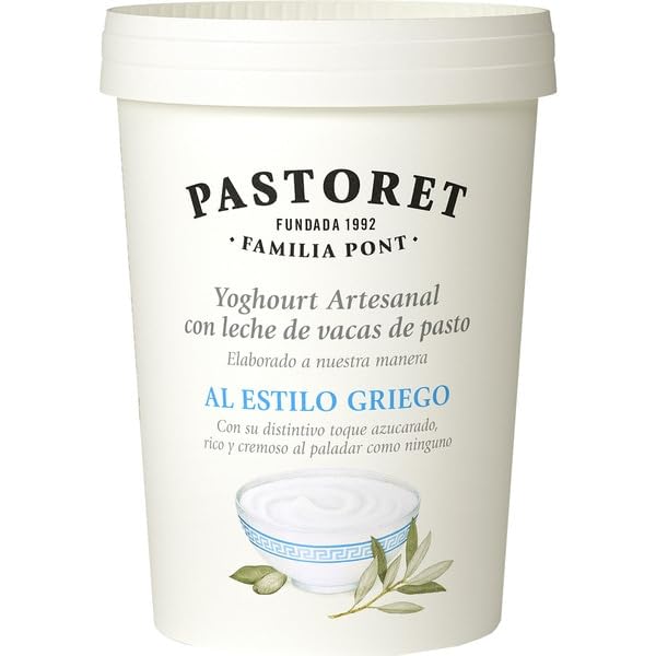 Pack 4x500g PASTORET Yogur estilo griego, elaborado con leche de vacas de pasto (REFRIGERADO) (Griego Azucarado)
