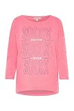 Glitzer-Print vorne SOCCX Damen Sweatshirt mit Glitzer-Artwork