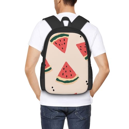 17 Inch Backpack for Juicy Watermelon Lightweight Adjustable Animal Backpacks with Mesh Side Pockets for Travel Outdoor Sports 5
