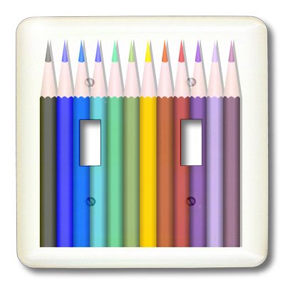 Lápices de colores de doble interruptor 3dRose para decorar estudios y habitaciones infantiles