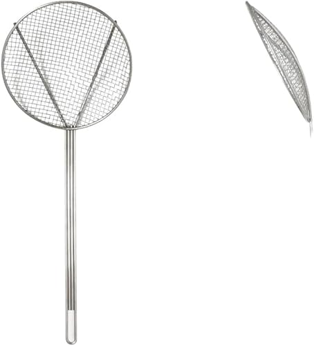 Miniatura 4 de TrueCraftware - Skimmer redondo de alambre de 5 pulgadas niquelado - Utensilios de cocina Colador de alimentos Cuchara tamiz de cocina Tamices de