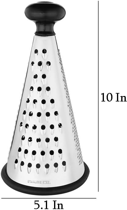 Rallador de caja de acero inoxidable de 3 caras, 10 pulgadas miniatura 2