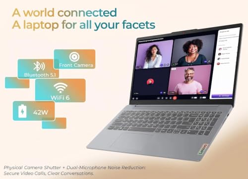 Image of Lenovo IdeaPad Slim 3 15.6 inch FHD Business Laptop, 2026 Edition, Intel N150 Processor, 8GB DDR5 RAM, 128GB SSD, Windows 11, Microsoft 365 for Everyday Use