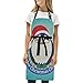 Sawhonn Pingouin De Noël Hipster Tablier de Cuisine Sangle Réglable Tabliers de Chef BBQ Jardin Café pour Serveuse Serveur Enfant avec 2 Poches
