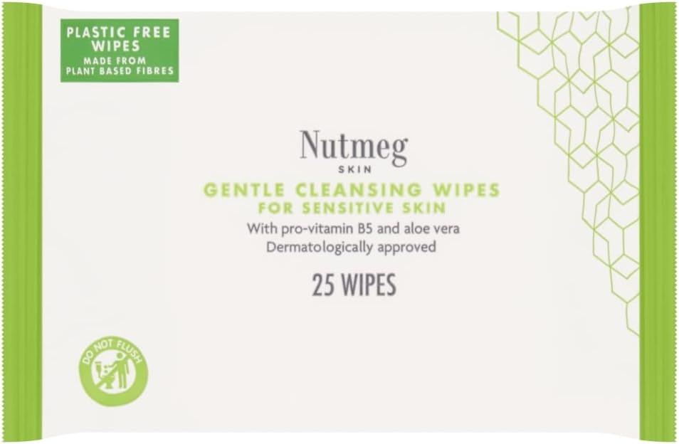 Nutmeg Sensitive Skin Care Wipes 25pk