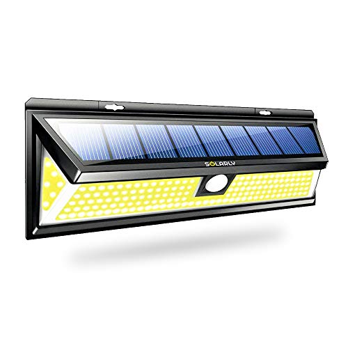 SOLARLY – Lampe Solaire Murale Extérieure Noire à Détecteur de Mouvement – Éclairage Solaire 180 LED Puissant et Lumineux – Facile à Installer – Design Discret - Nouvelle Édition