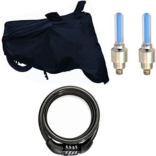Motoway 1 Bike Body Cover for Yamaha Fz-S_ 2 Wheel Light with Sensor Motion Tyre Valve Cap_ 1 Number Lock Combo Motoway 1 Bike Body Cover for Yamaha Fz-S_ 2 Wheel Light with Sensor Motion Tyre Valve Cap_ 1 Number Lock Combo