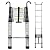 QINNIE Telescoping Ladder 12.5feet / 15.5feet / 20ft / 14feet, Aluminum Telescopic Extension Ladders with Hook, for Home Roof Top Attic Outdoor, Loads 330lbs