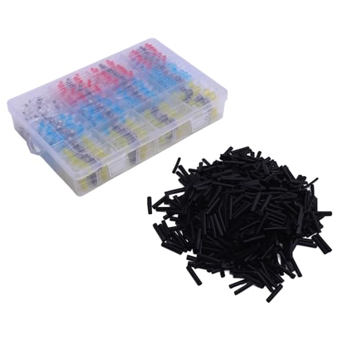 Tbest Lot de 800 raccords de fil de compression à souder, thermorétractable pour fil de soudure à souder - Raccords électriques à souder - Pour voiture marine