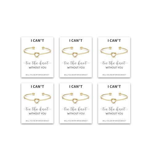 2/4/6�� �u���C�Y���C�h�u���X���b�g �S�[���h ���u�m�b�g�u���X���b�g �����p ���іڃu���X���b�g �u���C�Y���C�h�M�t�g �J�[�h�t�� I Can't Tie the Knots Without You Be My Bridesmaids�B, gold 