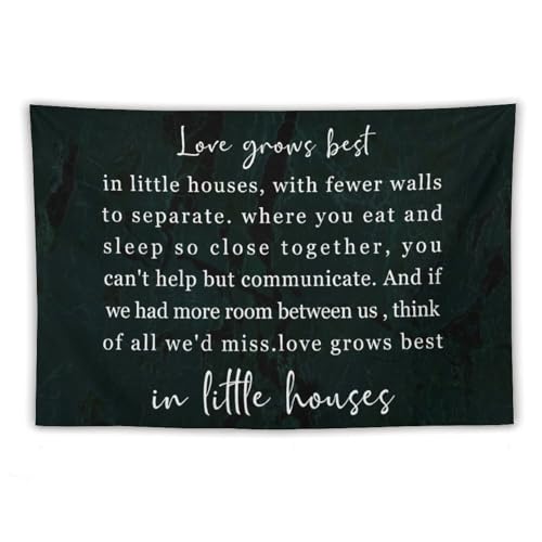 Tapiz de pared para dormitorio y sala de estar Love Grows Best, decoración textil de 60x90
