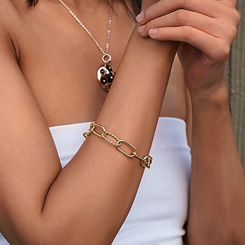 14K Gold Filled Cable Wire Bracelet Designer Brand Classic Twist Rope Threader Interlocking Bracelet Inspired Antique Textured Link Chain For Wowen #TOP2