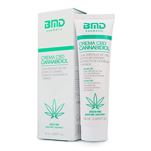 Crema Cbd para Dolores Musculares - Crema para Masaje de Efecto Frio - Cannabis Gel para Articulaciones con Aceite de Cañamo y Extractos Naturales