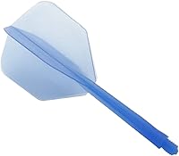 Vista 5 de Juego de dardos y ejes de dardos integrados de plástico de nailon, 9 piezas, eje de dardos integrados y puntas de vuelos, blanco, negro y azul