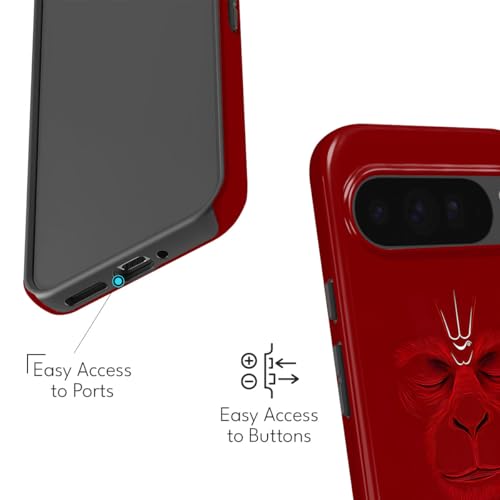 Image of MILLION CASES Peaceful Warrior Crystal Case for Google Pixel 8a, Google Pixel 8a Back Cover Case(2024) - PC | Red