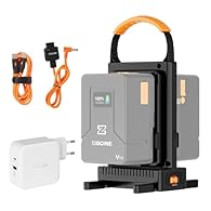 Dual V-Mount Battery Charger: Capable of charging two high-capacity V Mount batteries simultaneously; Compatible for Smallrig Neewer Fxlion K&F CONCEPT ZGCINE all batteries with a V-lock series design Power Indicator: One-key control closed input/out...