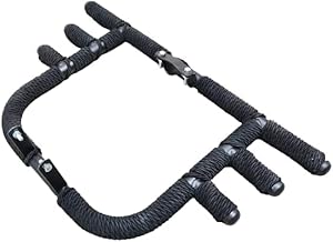 Airfly 3 Rod Rope Leg Guard Crash Guard Heavy Duty Metal with Black Rope Compatible for Royal Enfield Bullet Classic Standard Electra Thunderbird 350 500 X Series