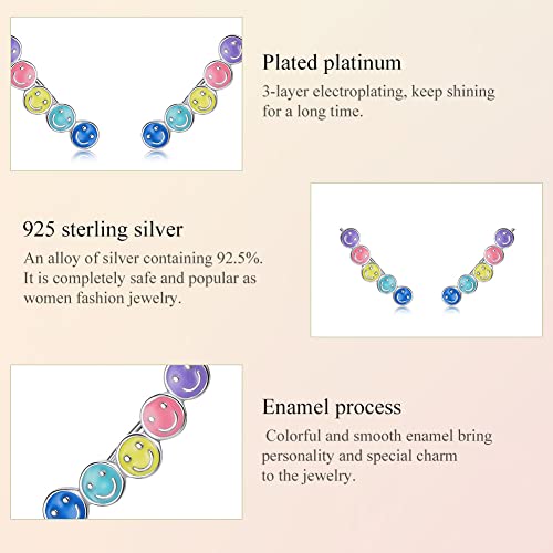 Boucles d'oreilles arc-en-ciel en argent 925 et émail de qualité - 5