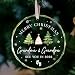 Grandparents Gifts - Merry Christmas Grandma and Grandpa See You in 2026 - Baby Announcement Ornament, Grandma and Grandpa Pregnancy Announcement Glass Ornaments - Grandparent Gift for Christmas