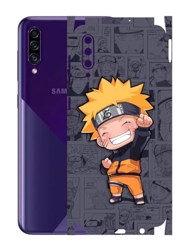 Image of AtOdds - Samsung Galaxy A30s Mobile Back Skin Sticker - Lamination - Rear Screen Guard Protector Film Wrap (Coverage - Back+Camera+Sides) (Design - Naruto)