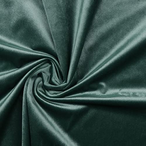 Tissu en velours peluche vert de 10 mètres pour couture et ameublement