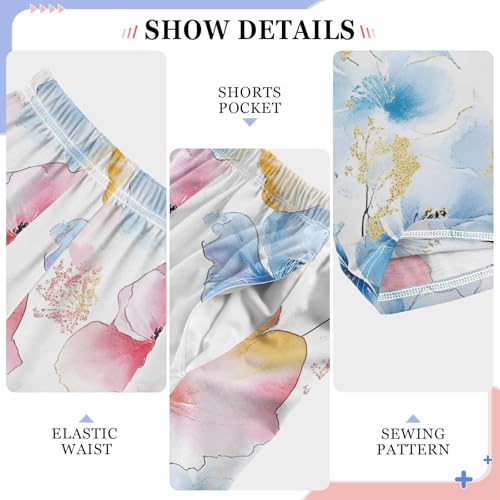 Tie Dye Tulip Poppy Flower Pajama Pants Long Sleep Pant Soft PJ Bottoms Sleepwear4