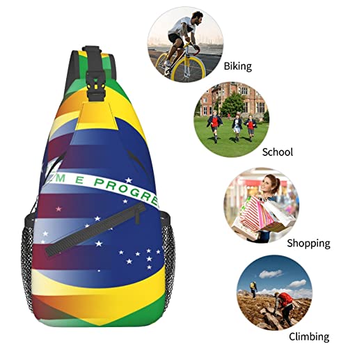 Mochila cruzada unisex negra estilo banderas miniatura 7