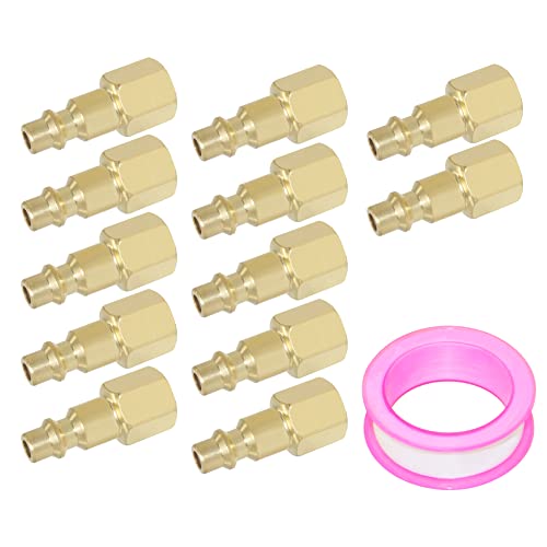Qolekog 1/4 Zoll FNPT Luftschlauch-Armaturen, Luftstecker, industrieller Schnellverbinder, Luftkompressor-Armaturen (12 Stück) Cover