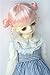 Jusuns BJD Wigs JD466 Cute Pony Mohair Doll Wigs 1/8 1/6 1/4 1/3 BJD Doll Accessories (Pink, 8-9inch)