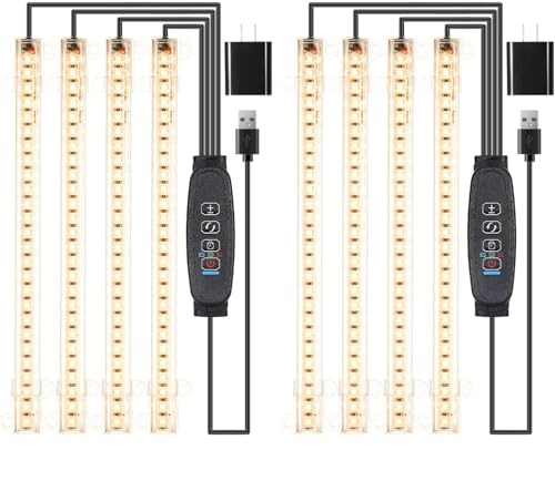 RWNTAO 8.6 Inches LED Plant Growing Light Strips, Full Spectrum 3000K Grow Light for Indoor Plants...
