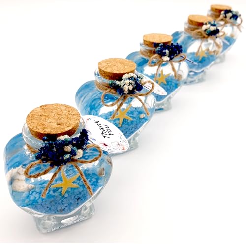 detalles boda para invitados, 20 velas en cristal personalizadas Detalles Comunion, Bautizo, Boda, Regalito Invitados, ideal como regalo recuerdos comunion Gel Blanco Y Arena azul