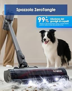 Tineco Pure One S30,Aspirapolvere Senza Fili,150AW,Spazzola ZeroTangle,Fino a 65 minuti di autonomia,Sistema di filtrazione a 6 stadi,Tecnologia PureCyclone,Dock a parete