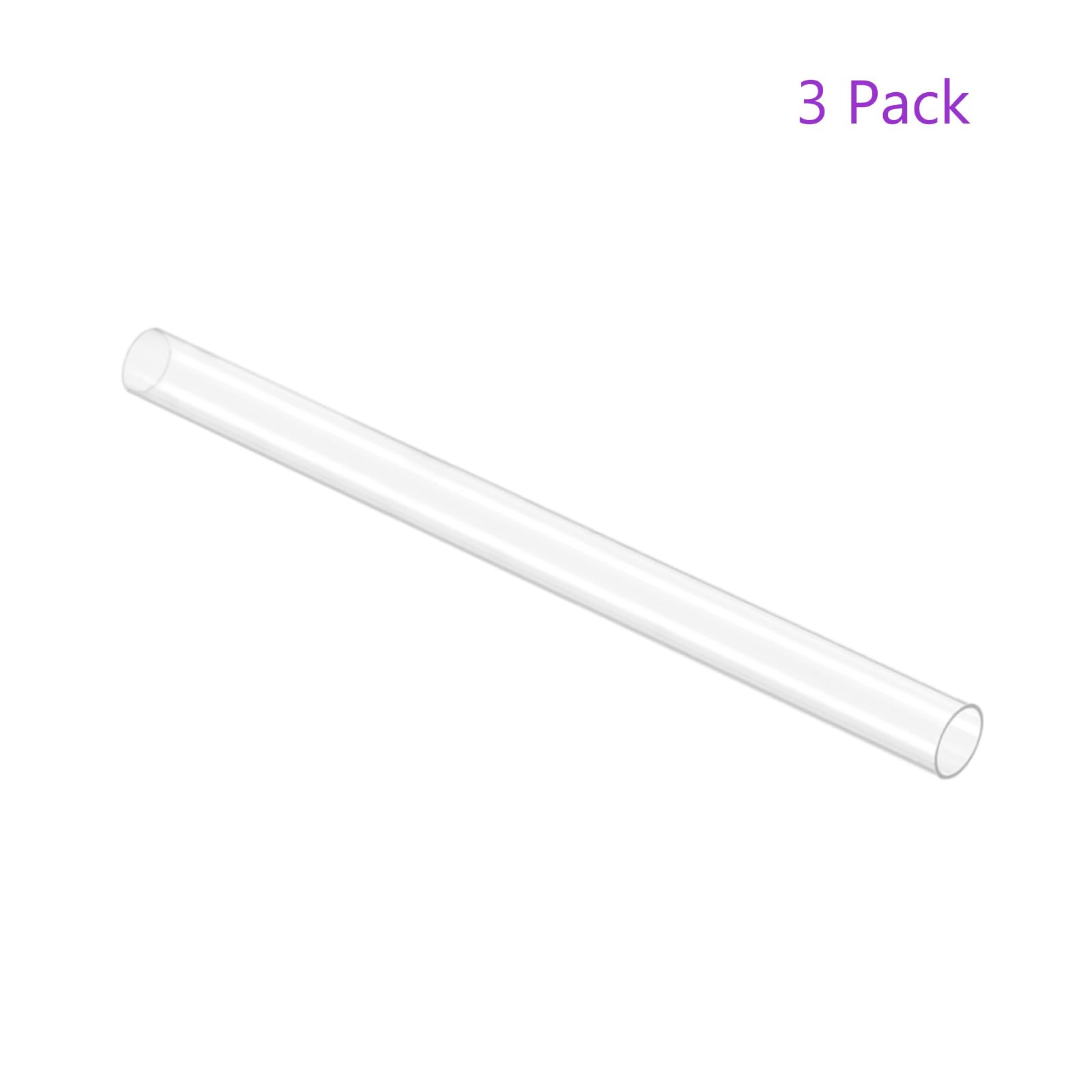 DMiotech 3 Klare Kunststoffrohre – 10mm ID, 11mm OD, 9,6 Zoll Lang, Polycarbonat Für DIY & Aquarium