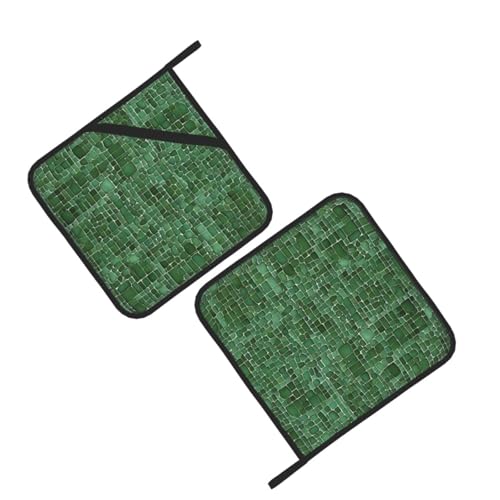 Lot de 2 maniques en peau d'alligator résistant à la chaleur pour four et comptoir - 4