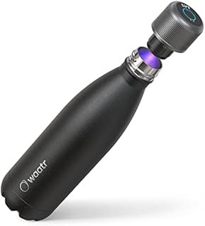 CrazyCap LYT Bottle, Self-Cleaning and Water Purification Sports Bottle 500 ml, Vacuum Insulated Stainless Steel, Double Walled, Simple to Use Hydro Smart Metal Canteen