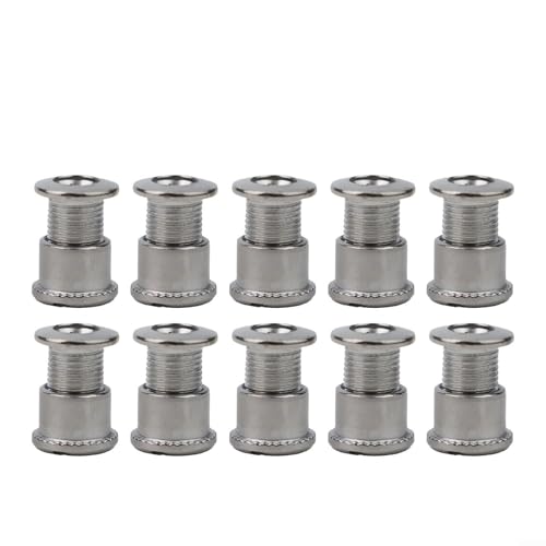 Trayneel Set di 10 Viti per corone per Mountain Bike, bulloni Singoli, Doppi e tripli, in Acciaio Inossidabile, Parti di Ricambio per Ciclismo (10 Pezzi, Doppio Disco)